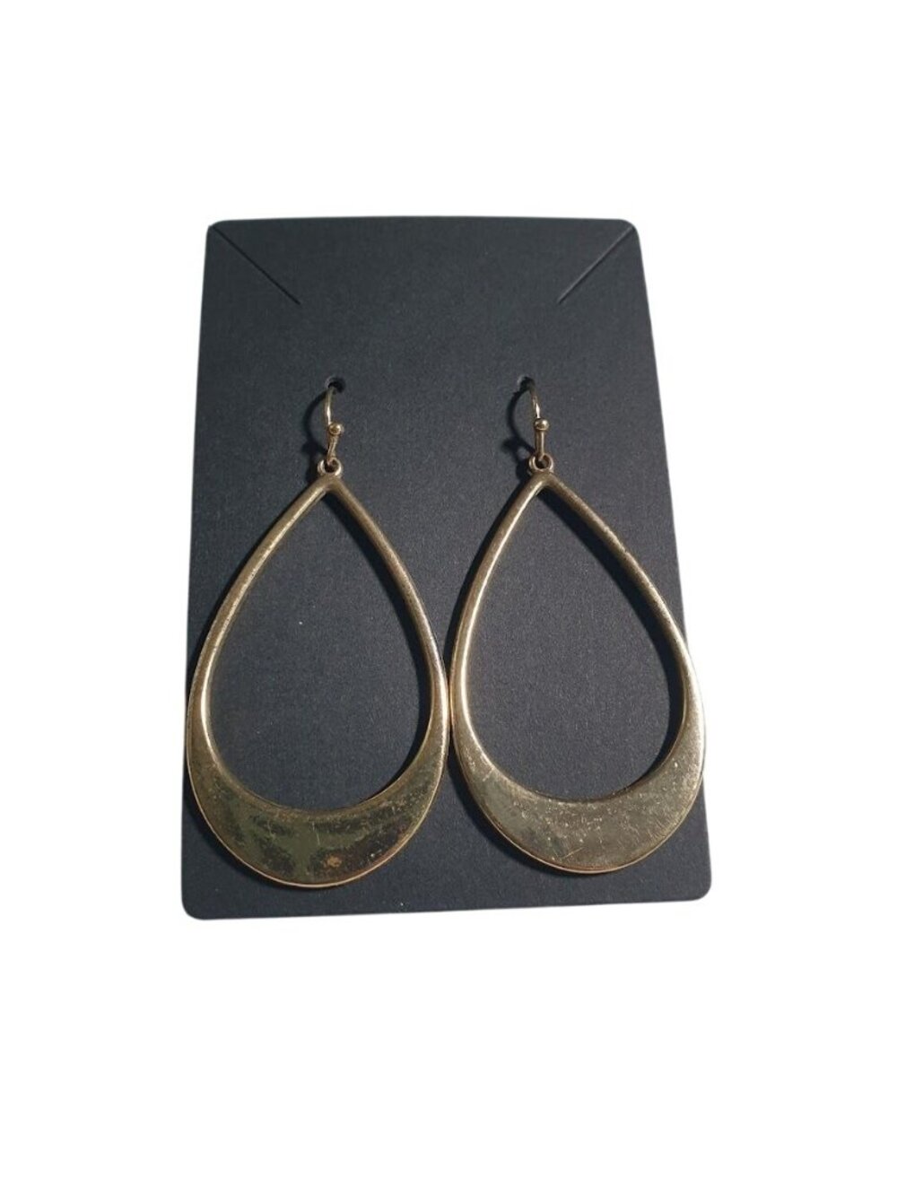 Vintage Gold Teardrop Hook Earring Lightweight Minimalist Jewelry Women SCRATCHS